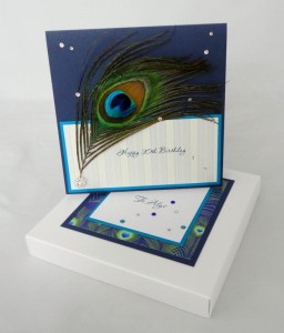 Peacock Feather Birthday Card